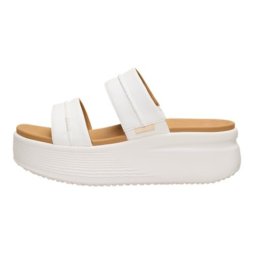 HEYDUDE Womens Austin Slide Classic Platform Sandal, Ivory Size 10 | Lightweight Everyday Slide | Amazon (US)
