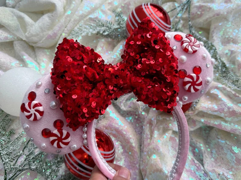 Minnie Christmas Ears - Etsy | Etsy (US)