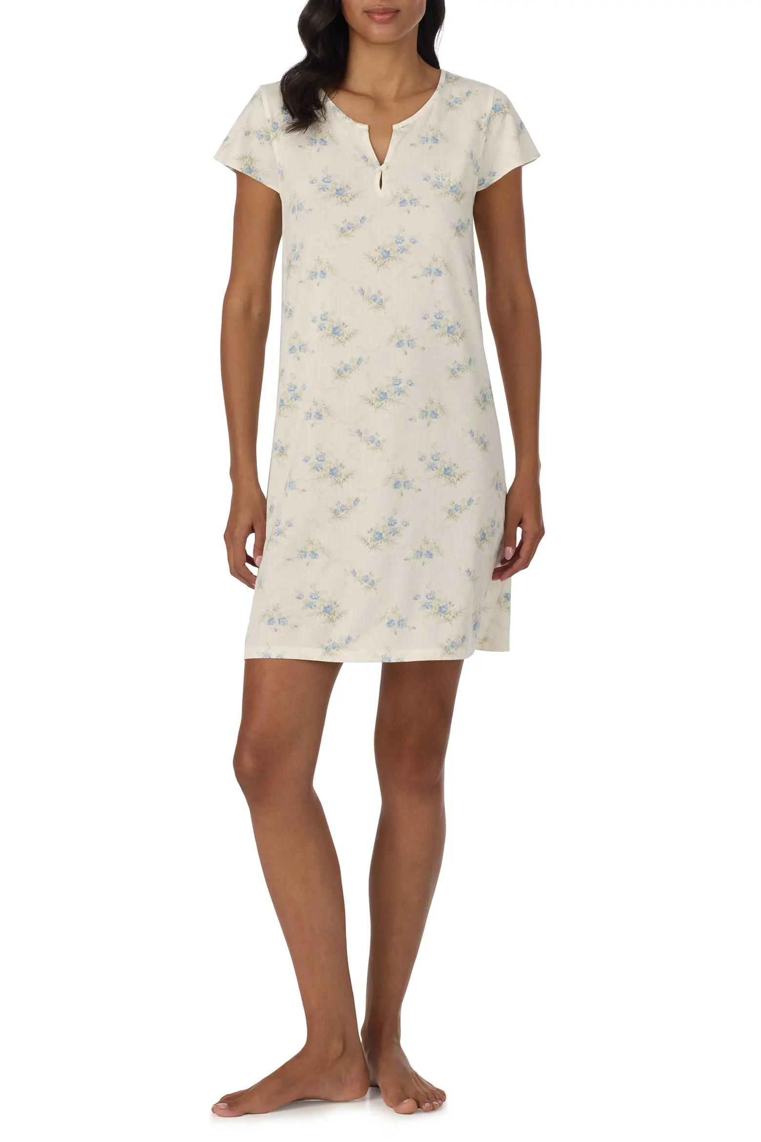 Lauren Ralph Lauren Print Short Sleeve Nightgown (Women) | Nordstrom | Nordstrom