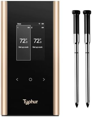 Typhur Sync Gold Wireless WiFi Meat Thermometer, 2 Slim Probes, 6 Sensors, 10x Stronger Signal, ... | Amazon (US)