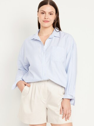Oversized Button-Down Boyfriend Shirt | Old Navy (CA)