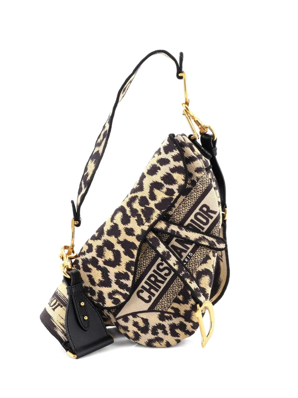 Christian Dior Pre-Owned Saddle Handbag Mizza Embroidered Canvas Medium satchel - Brown | Farfetch Global