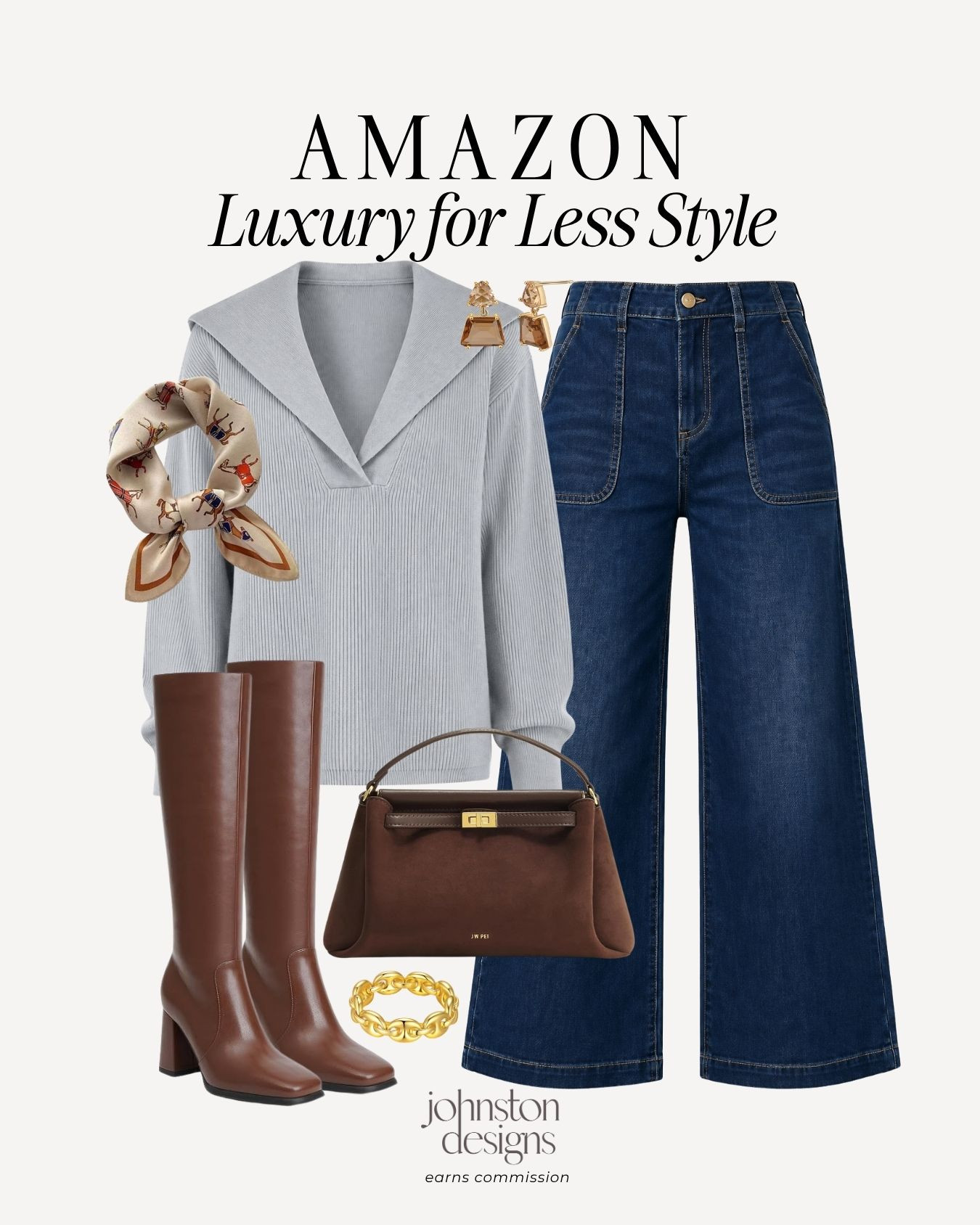 An Amazon outfit that looks way more expensive than it is. 🤎 A polished knit top, wide-leg jeans and rich brown accessories create the perfect elevated fall look for work, lunch or weekend plans.

Amazon luxury for less, elevated Amazon fashion, affordable fall outfit, wide-leg jeans outfit, brown knee-high boots, polished everyday style, designer-inspired accessories, chic autumn outfit

#amazonfashion #amazonfinds #luxuryforless #falloutfit #affordablefashion #elevatedstyle #widelegjeans #fallfashion #amazonstyle
 

 #LTKootd #LTKSeasonal