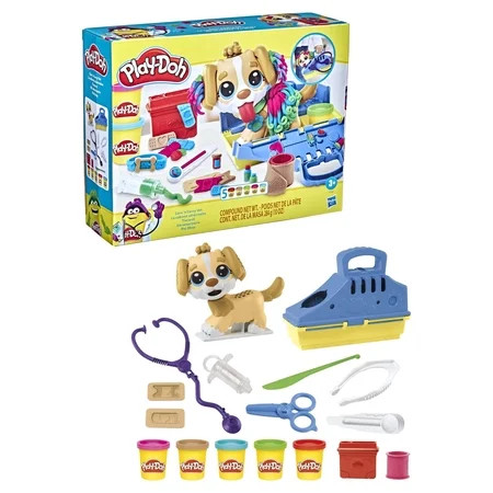 Play-Doh Care 'N Carry Vet Play Doughs Playset with Toy Dog, 10 Tools, 5 Colors, 2 oz, Ages 3+ | Walmart (US)