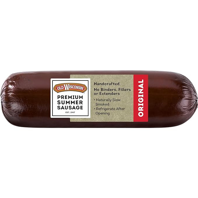 Old Wisconsin Premium Summer Sausage, 100% Natural Meat, Charcuterie, Ready to Eat, High Protein,... | Amazon (US)