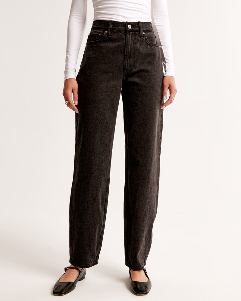 Women's High Rise Tapered Loose Jean | Women's Bottoms | Abercrombie.com | Abercrombie & Fitch (US)