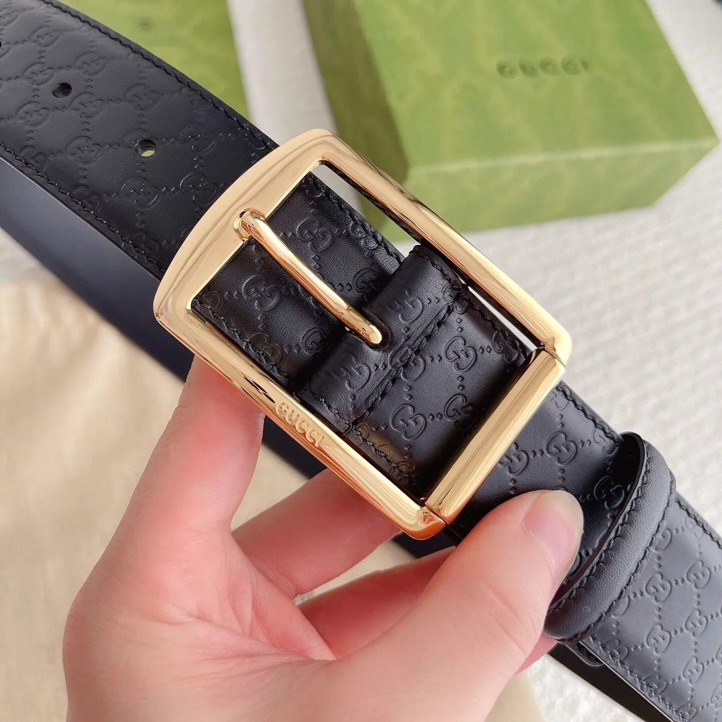 Gucci 2022 Best-selling High Quality Leather Belt Men And Women Gold Buckle Silver Buckle Black B... | DHGate