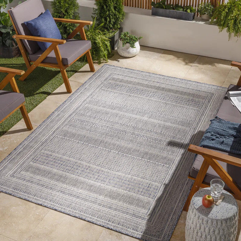 Corryn Blue Indoor/Outdoor Rug | Wayfair North America