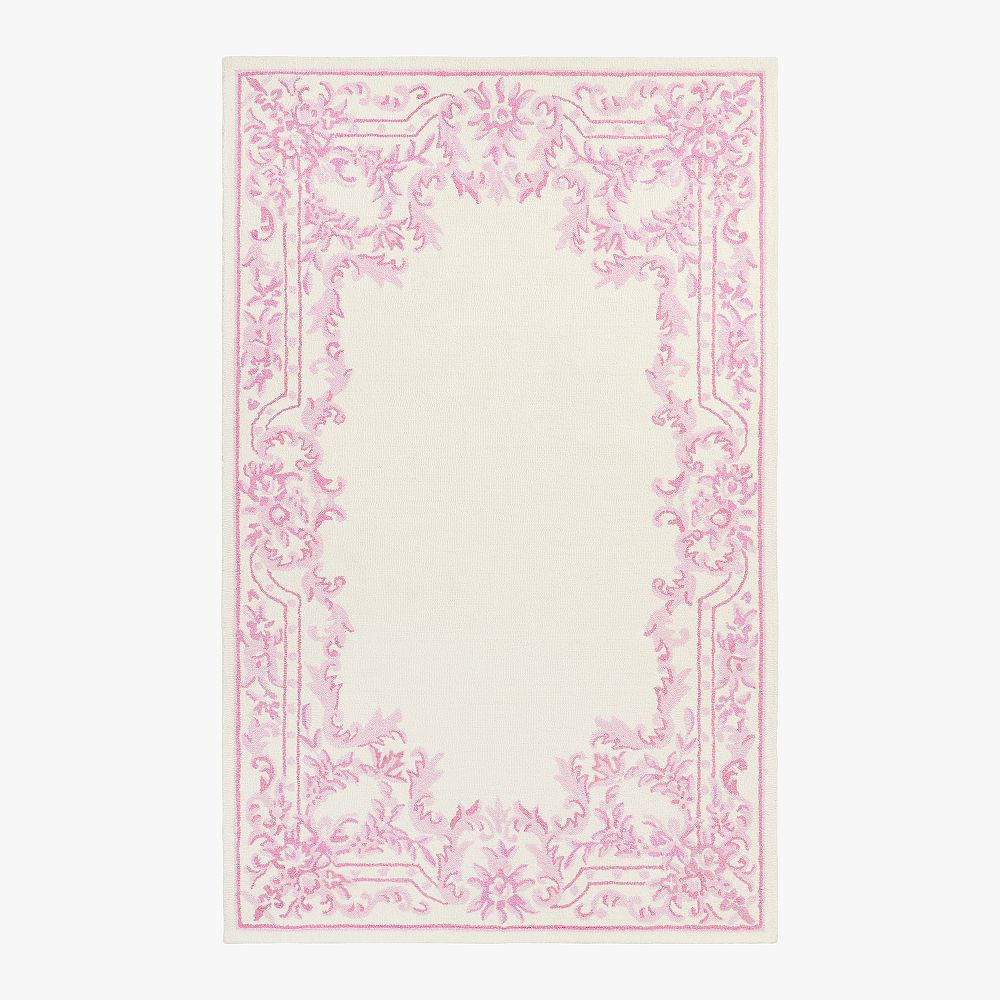 LoveShackFancy Ornate Border Rug, 5x8, Pink | Pottery Barn Teen