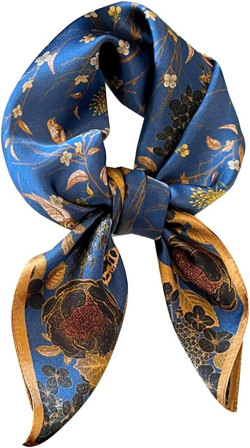 100% Pure Mulberry Silk Scarfs 26"x26" Square Scarf Women Neckerchief Headscarf hair scarf bandan... | Amazon (US)