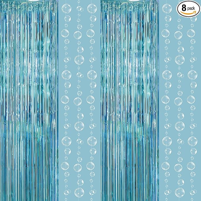 Decor365 Under The Sea Party Decorations Bubble Garland Backdrop Mermaid Streamer Ocean Theme Foi... | Amazon (US)