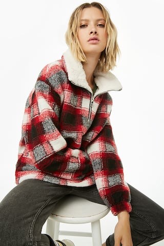Plaid Zip-Up Pullover | Forever 21 (US)