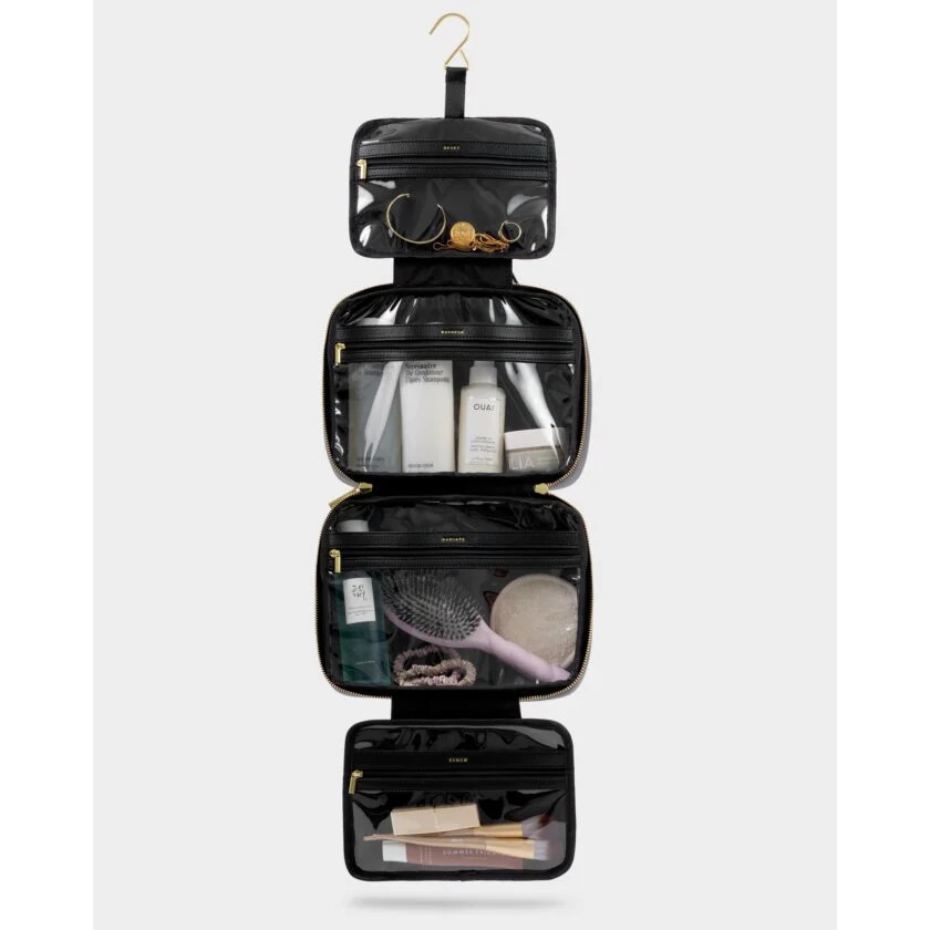 Hanging Makeup and Wash Bag in Black | Katie Loxton Ltd. (UK)