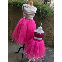 Tulle Skirt, Mommy & Me Outfits, Mothers Day Gift, Matching Mother Daughter Fuschia Tutu | Etsy (US)
