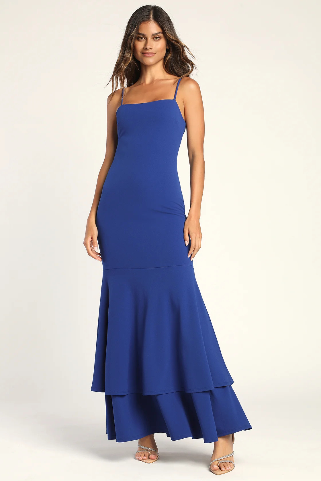 Tier and There Royal Blue Tiered Trumpet Hem Maxi Dress | Lulus (US)