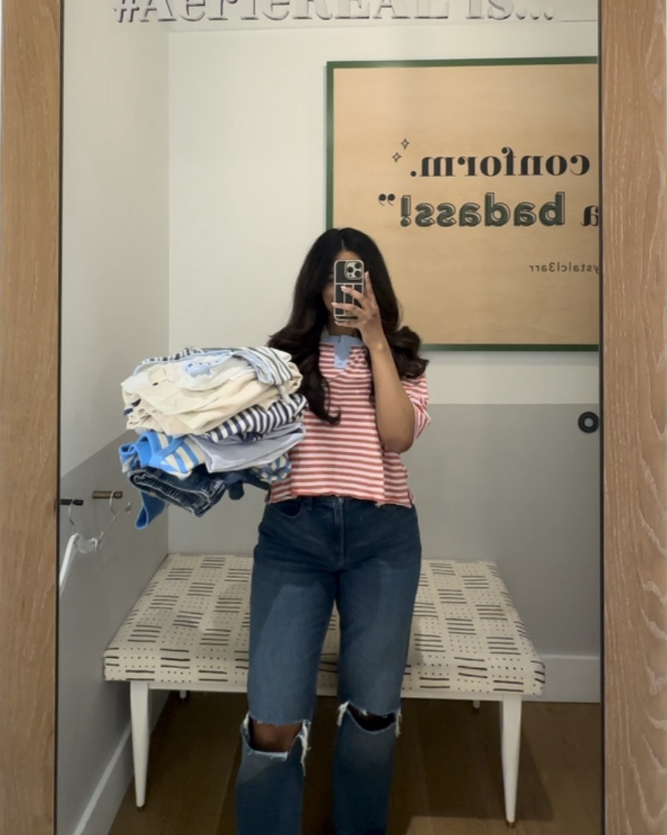 Aerie haul size medium! Need medium long sweatpants but didn’t have them! Denim shorts size large could size down. Stripes! Trendy fashion 

#LTKmomlife #LTKActive #LTKSaleAlert