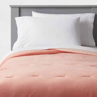 Full/Queen Velvet Kids' Quilt Pink - Pillowfort™: OEKO-TEX Certified, Polyester, Machine Washable, Teen Bedding | Target
