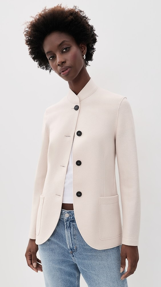 Nehru Jacket Pressed Wool Coat | Shopbop