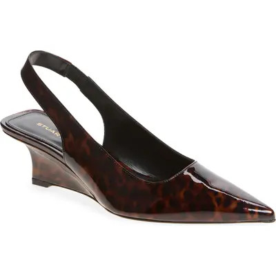 Stuart Weitzman Vinnie Slingback Wedge Pump in Adobe at Nordstrom, Size 7 | Nordstrom