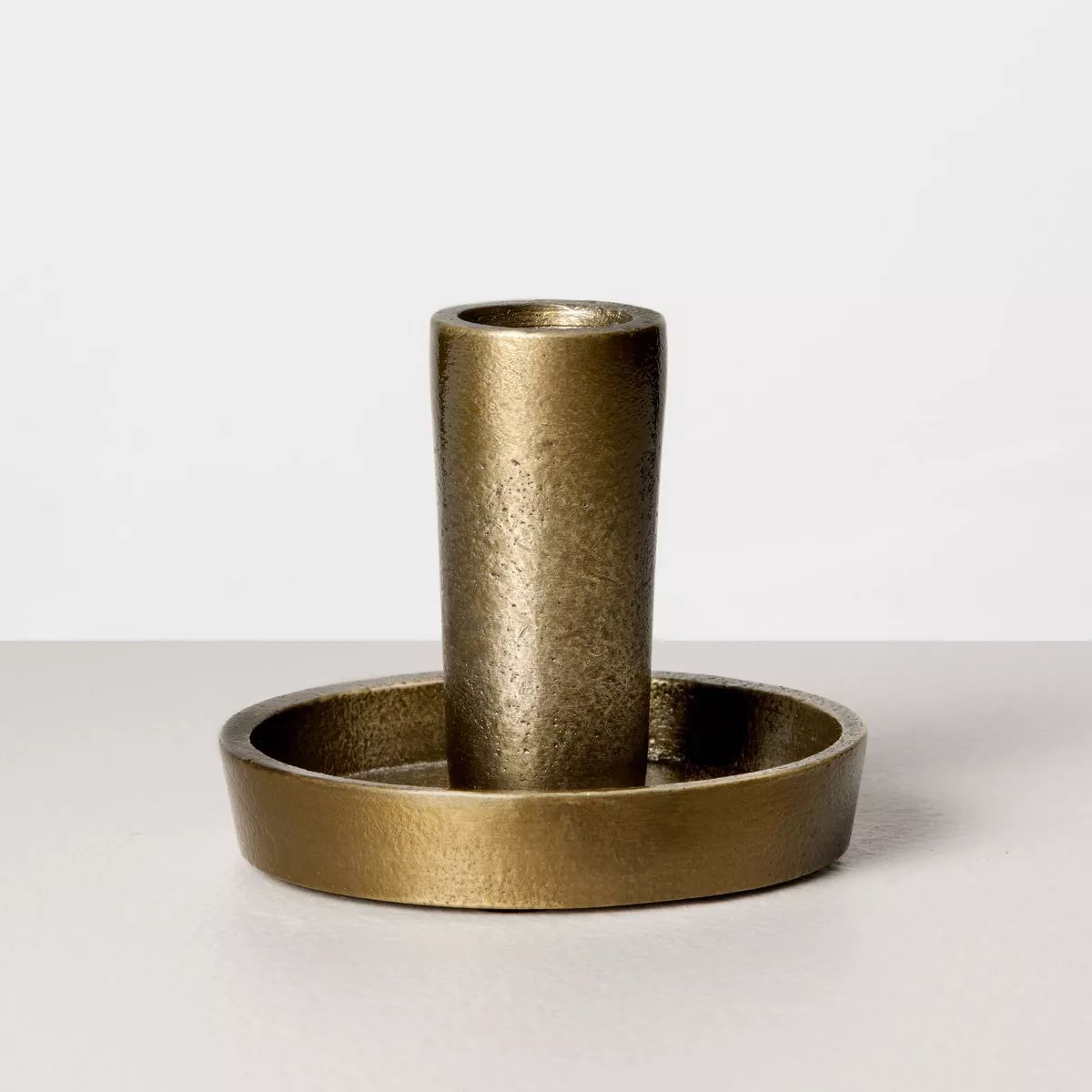 Single Taper Metal Candle Holder Brass Finish - Hearth & Hand™ with Magnolia | Target