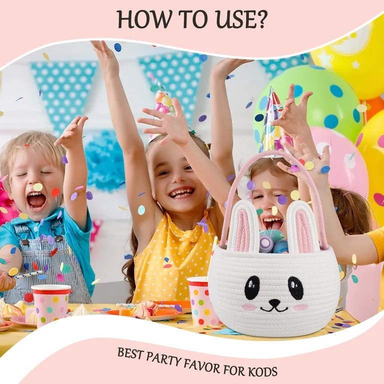 CHERISHGARD Easter Egg Hunting Basket，Easter Baskets for Kids，Baby Gift Basket for Books，Eg... | Walmart (US)