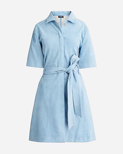 Collection button-front suede dress | J.Crew US