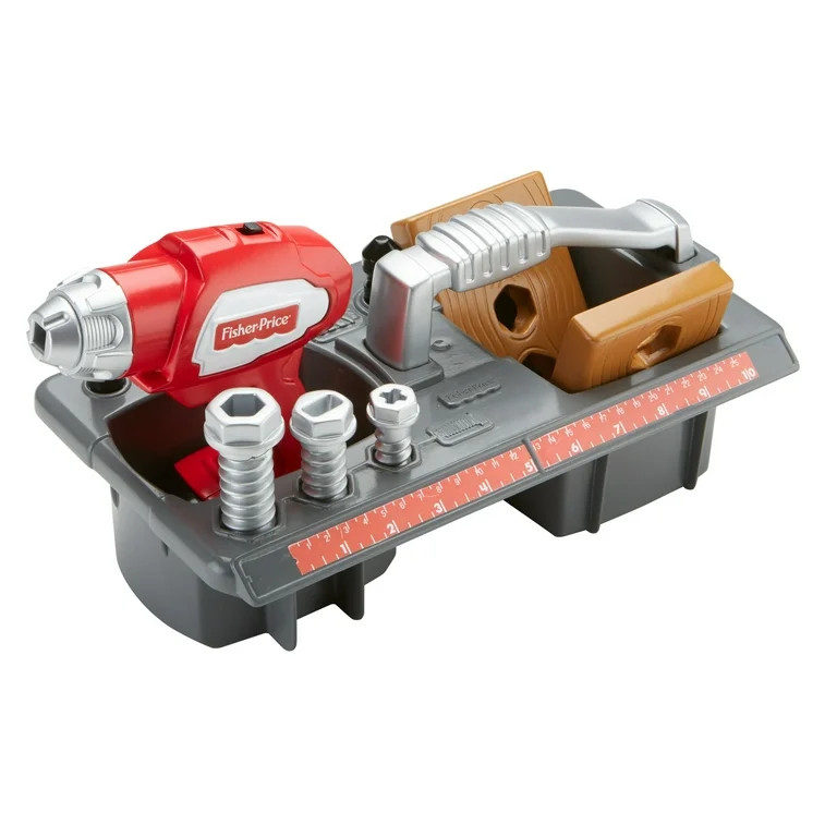 Fisher-Price Drillin’ Action Tool Set 10-Piece Preschool Pretend Construction Play Set with Sou... | Walmart (US)