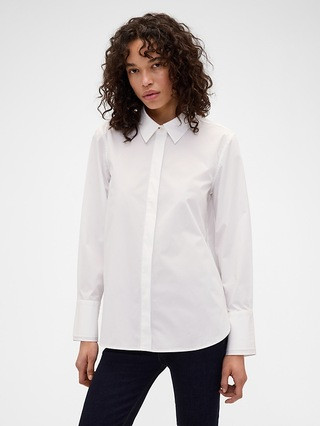 Gap × Victoria Beckham Relaxed Poplin Shirt | Gap (CA)