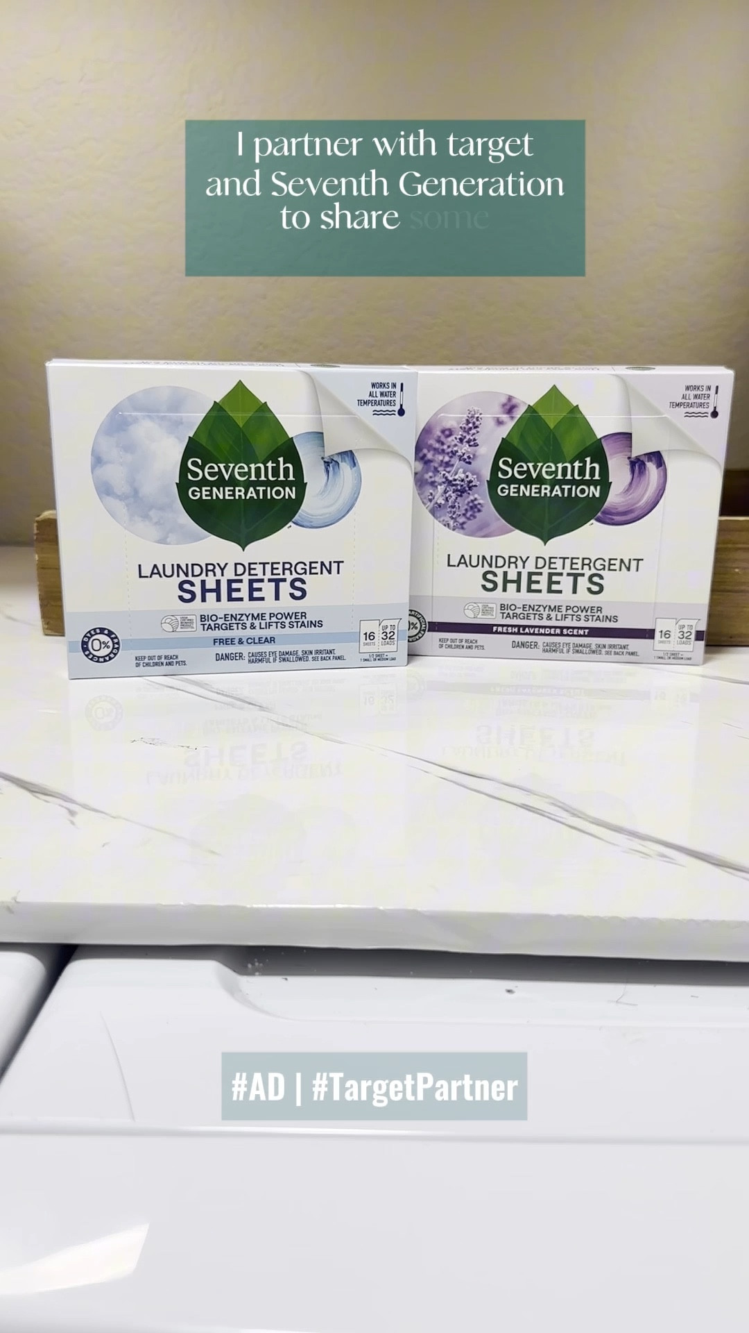 #AD Laundry day just got a whole lot easier! I've partnered with @seventhgeneration and @Target to share my favorite laundry essentials! Seventh Generation's Laundry Detergent Sheets are a game-changer - they target and lift stubborn stains, dissolve instantly in hot or cold water, and smell amazing with their Fresh Lavender Scent made from 100% essential oils. 

Plus, they're EPA Safer Choice Certified and USDA Certified Biobased Product. And, their Triple Action Clean Dishwasher Detergent Packets are a must-have for sparkling dishes! Find all your Seventh Generation favorites at Target and upgrade your laundry and dish routine! #SeventhGenerationPartner #TargetPartner #Target 

#LTKFamily #LTKHome #LTKSummerEdit