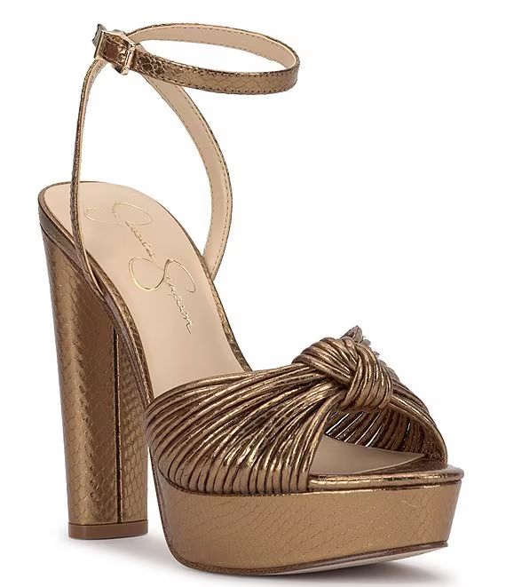 Jessica SimpsonImmie Ankle Strap Embossed Platform Dress Sandals | Dillard's
