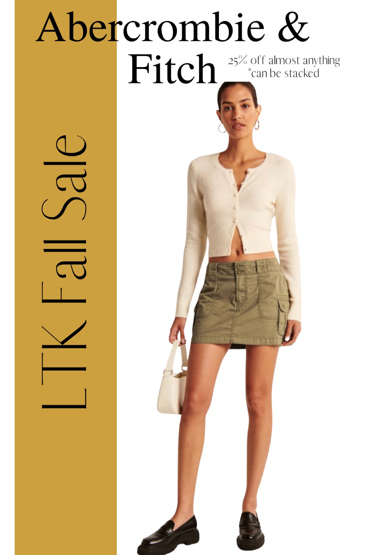 Abercrombie is 25% off almost anything AND can be stacked with other codes for the LTK Sale!! Today-Sept 20, exclusively in the LTK app.

Abercrombie & Fitch, A&F, womens, casual, fall, fall fashion, fall wardrobe, skirt, mini skirt outfit, 90s vibes 

#LTKSale #LTKsalealert #LTKstyletip