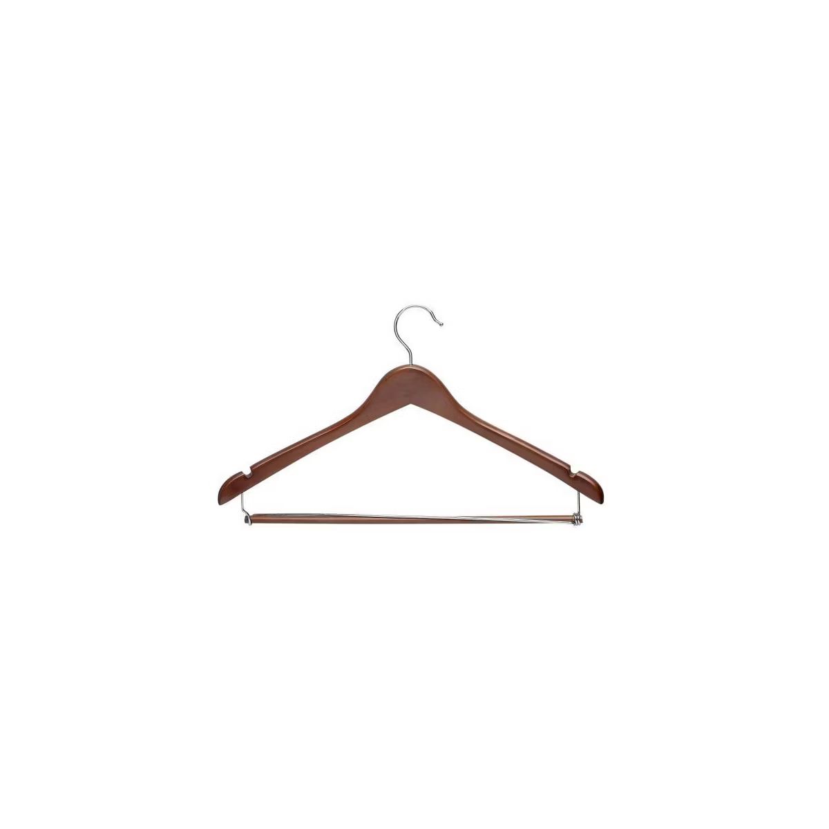 Honey-Can-Do 6pk Contoured Cherry Wood Suit Hangers | Target