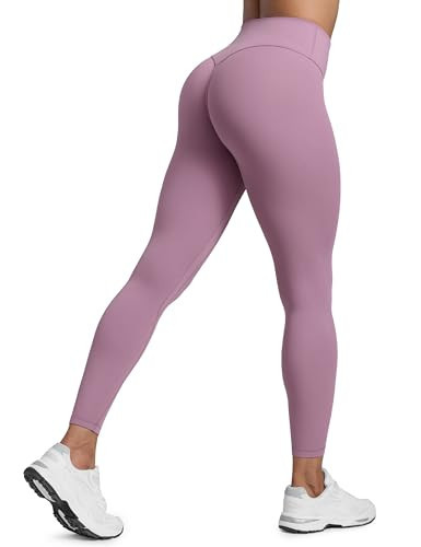 CRZ YOGA Secretsculpt Butterlift Workout Leggings 25" - No Front Seam High Waisted Womens Yoga Pants Booty Scrunch Butt Light Lavender X-Large | Amazon (US)