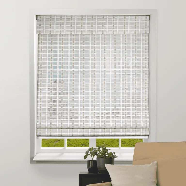 Arlo Blinds Cordless Whitewash Bamboo Roman Shade, Light Filtering, Size: 30.5"W x 60"H | Walmart (US)