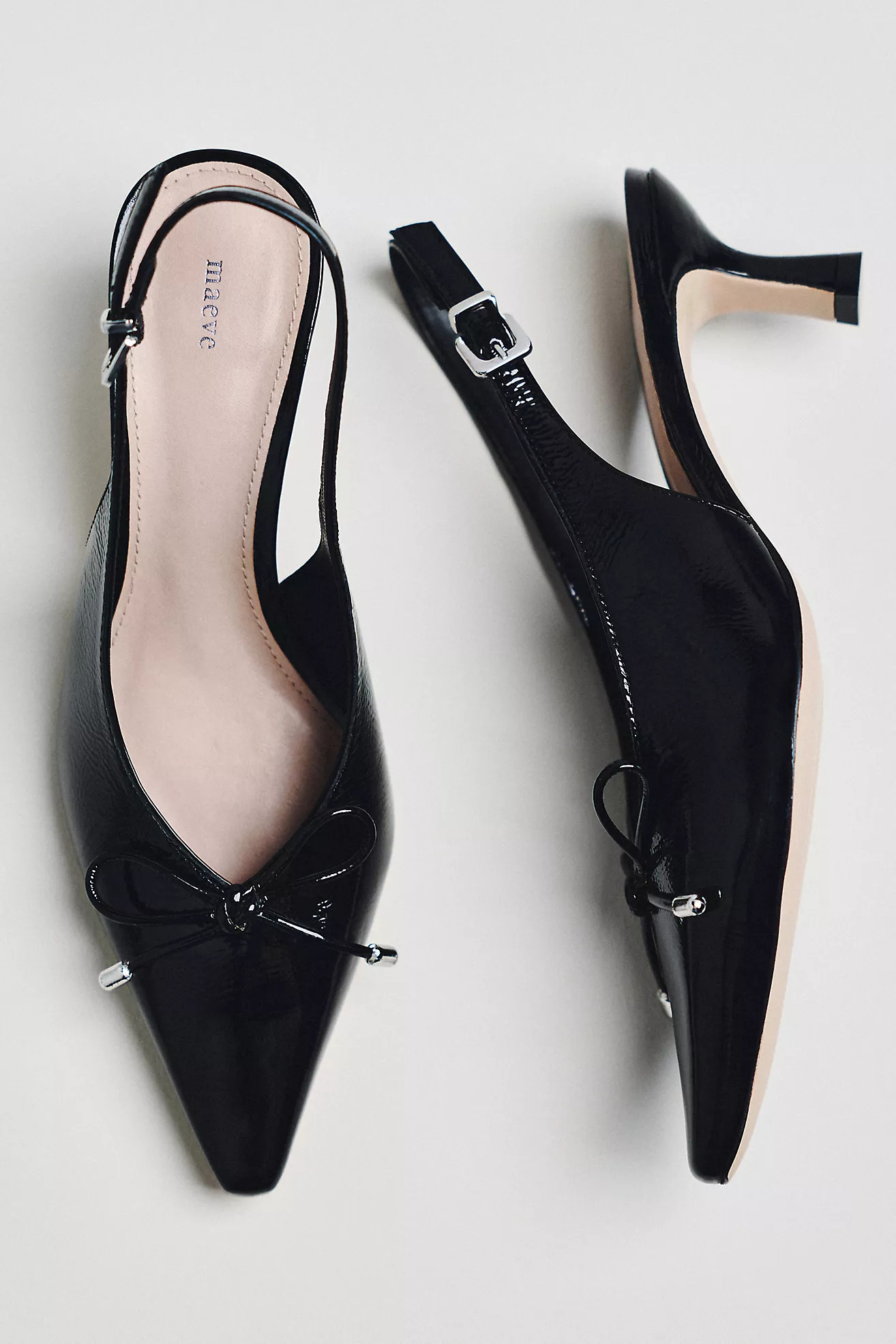Maeve Pointed-Toe Slingback Heels | Anthropologie (US)