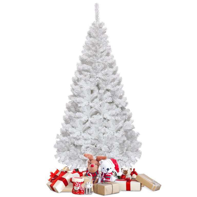 Giantex 6' Artificial PVC Christmas Tree Basic Type Tree Holiday Season White - Walmart.com | Walmart (US)