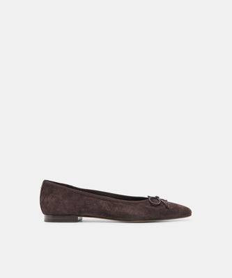 Celio Ballet Flats in Walnut Suede Size 8.5 By Dolce Vita | DolceVita.com
