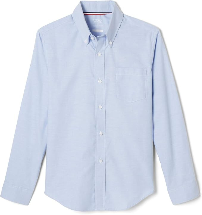 French Toast Boys' Long Sleeve Oxford Shirt (Standard & Husky) | Amazon (US)