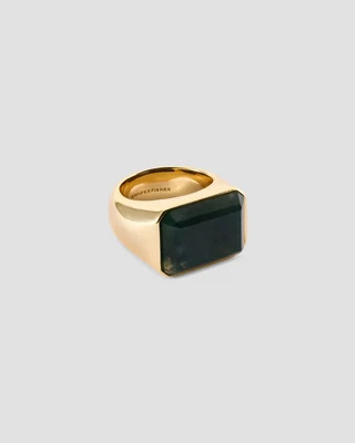 Small Semi-Precious Emerald Signet Ring | Jennifer Fisher Jewelry