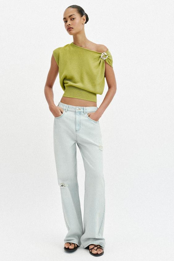TRIM KNIT TOP | Zara US