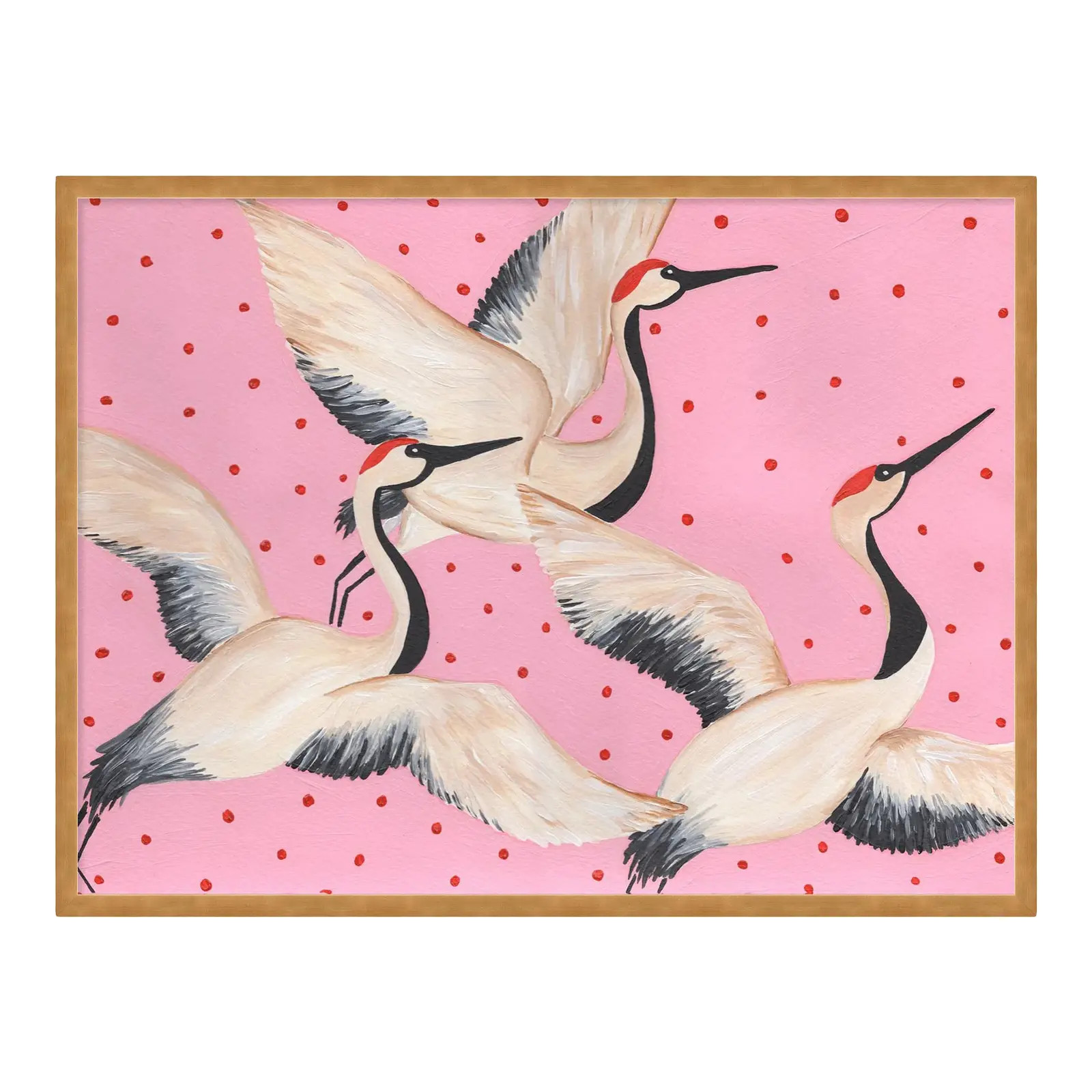 Babette, Cleo & Estelle Rouleau by Willa Heart in Gold Framed Paper, Large Art Print | Chairish