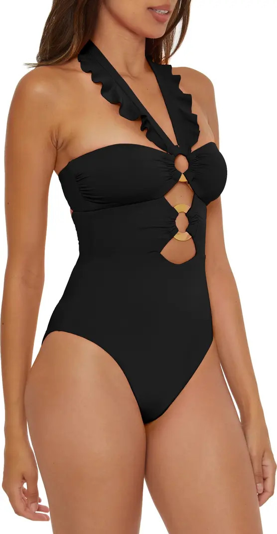 Ruffle Strappy One-PIece Swimsuit | Nordstrom