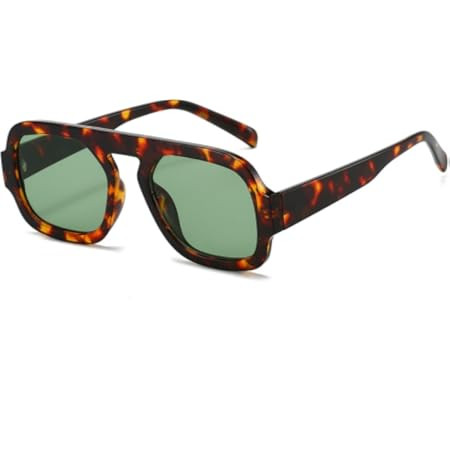Trendy Square Aviator Sunglasses for Women Flat Top Designer Style | Amazon (US)
