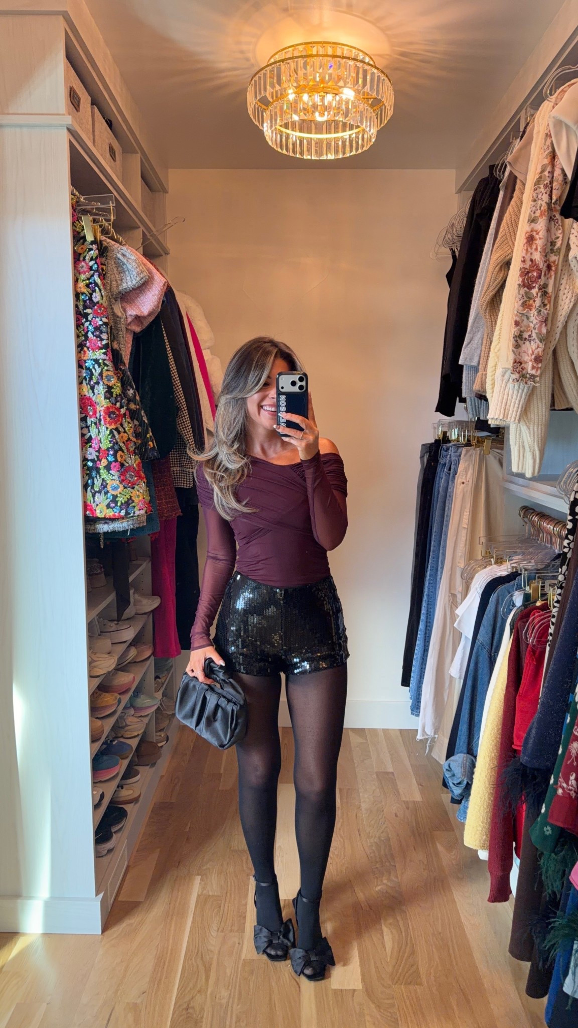Black Friday deals at Abercrombie black sequin shorts styled with burgundy off the shoulder top

Abercrombie code: CYBERAF

Wearing xs in shorts
Smalls in tops

Holiday outfits
Sequin shorts
Long sleeve tops
Date night

#LTKSeasonal #LTKHoliday #LTKCyberWeek