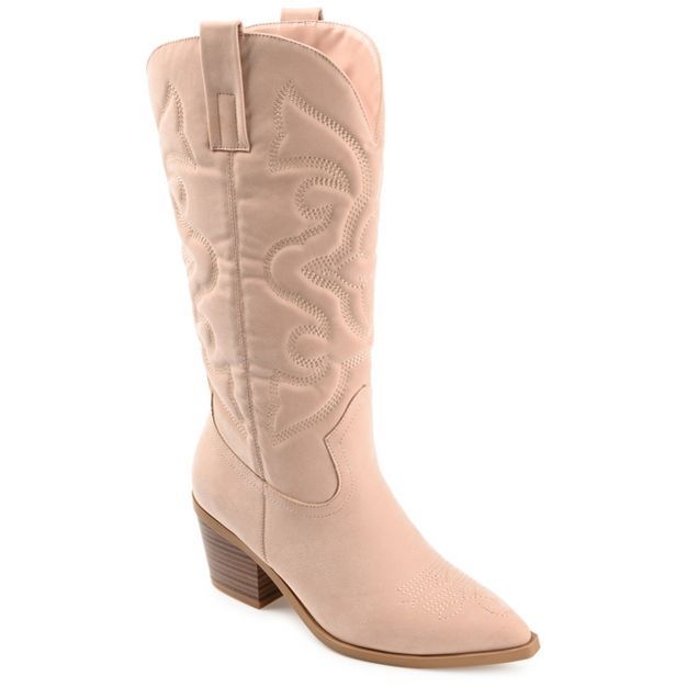 Journee Collection Womens Chantry Pointed Toe Pull On Western Boots | Target