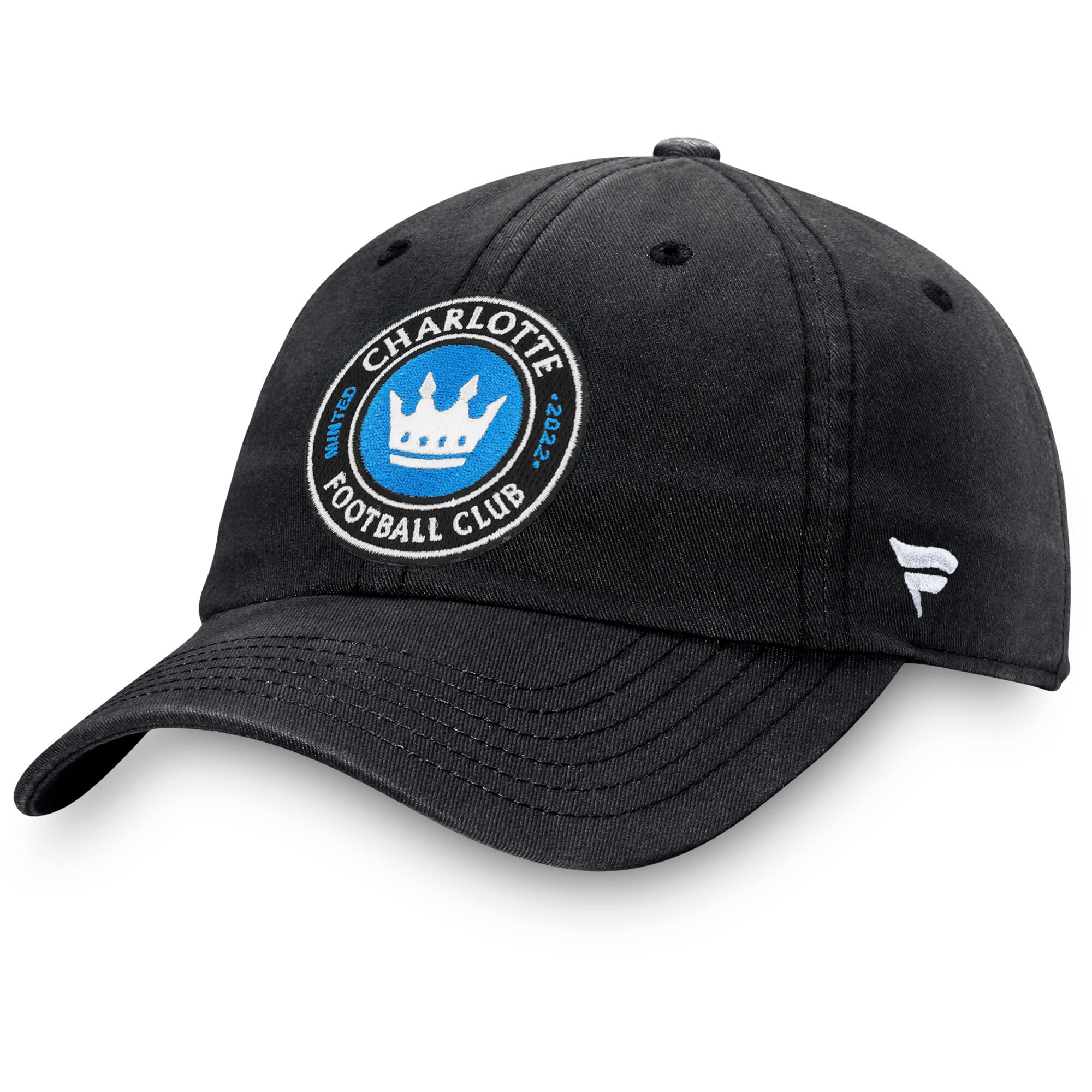 Men's Charlotte FC Fanatics Branded Black Logo Adjustable Hat | MLS Store