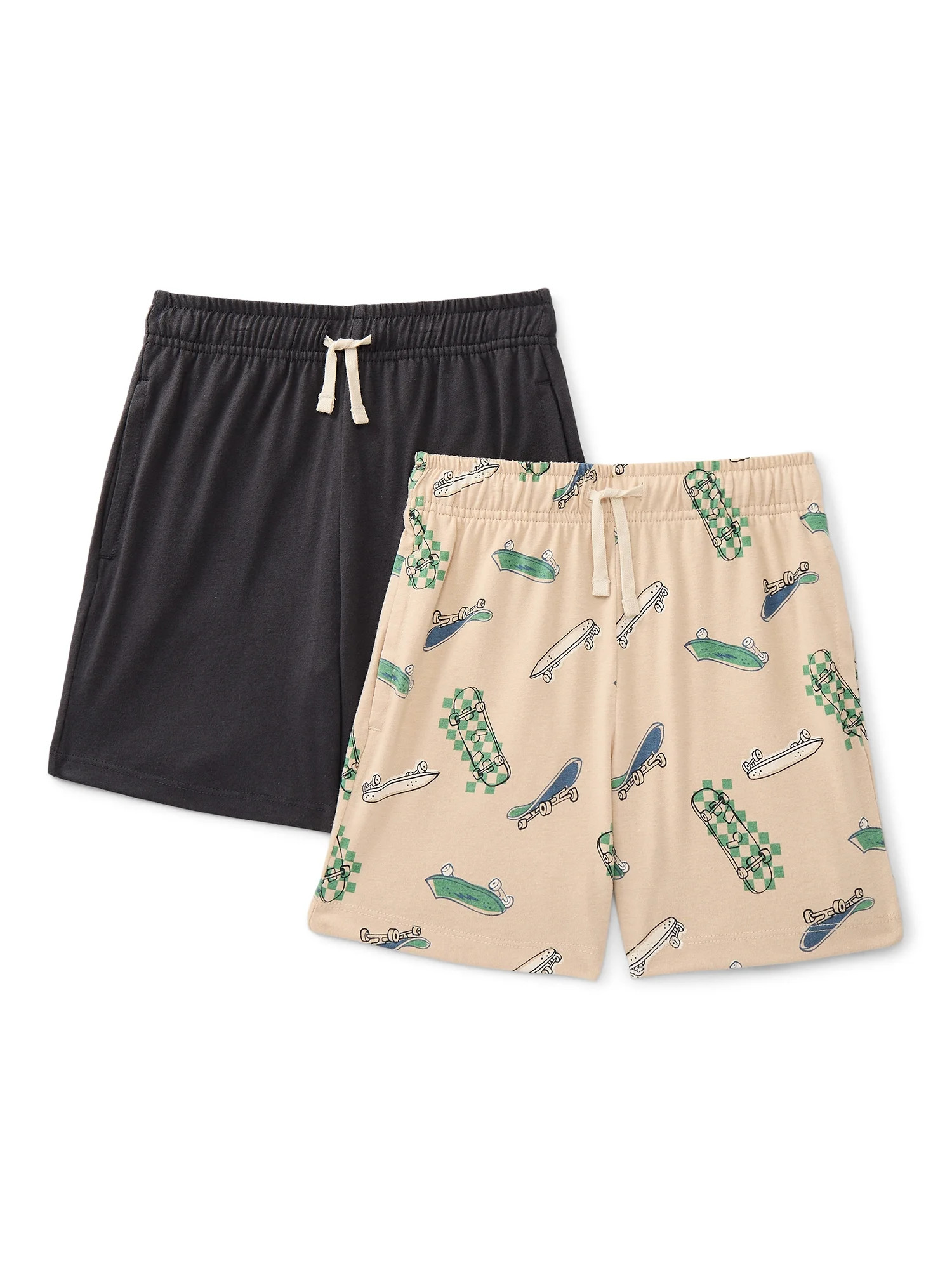 Wonder Nation Little Boys Knit Shorts, 2-Pack, Sizes 4-10 | Walmart (US)