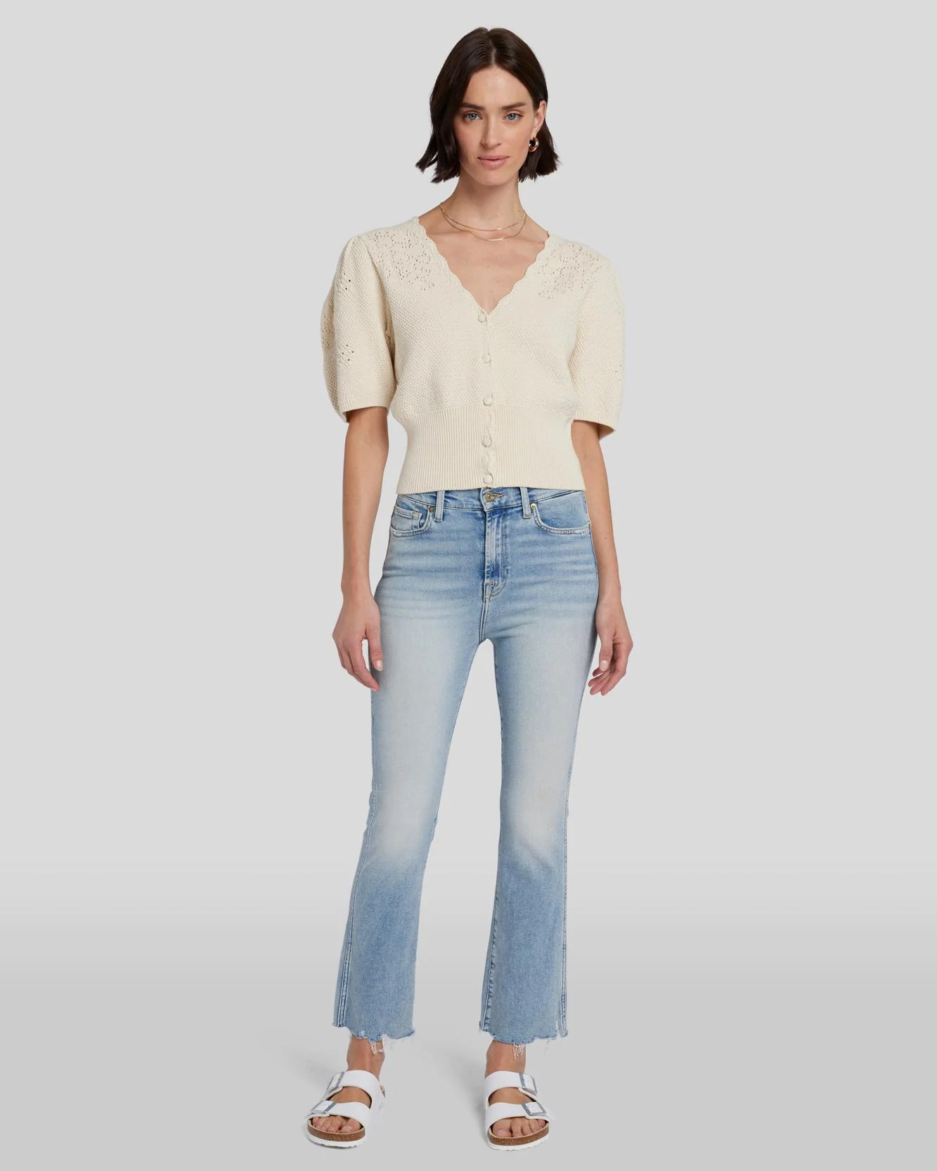 Luxe Vintage High Waist Slim Kick in Sunday | 7 For All Mankind
