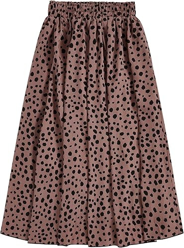 Milumia Women's Vintage Printed A Line High Waist Flare Flowy Casual Midi Skirts | Amazon (US)