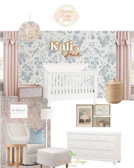 Pink and blue nursery inspiration, pink curtains, pink curtains, nursery dresser, crib 

#LTKStyleTip #LTKBump #LTKHome